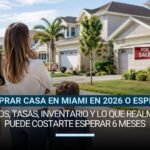¿Comprar casa en Miami en 2026 o esperar? Precios, tasas, inventario y lo que realmente puede costarte esperar 6 meses